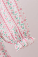 Load image into Gallery viewer, Floral tulip smocked ruffle dress
