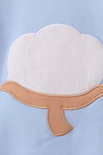 Load image into Gallery viewer, Blue cotton applique gingham pants set
