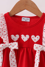 Load image into Gallery viewer, Red heart applique ruffle bubble
