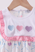 Load image into Gallery viewer, Multicolored heart smocked bloomer set
