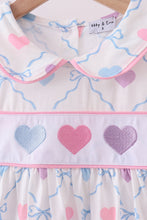 Load image into Gallery viewer, Multicolored heart smocked ruffle pants set
