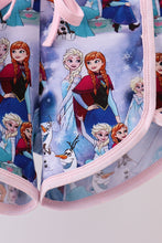 Load image into Gallery viewer, Blue frozen print bamboo shorts set
