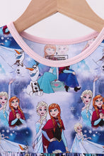 Load image into Gallery viewer, Blue frozen print bamboo dress
