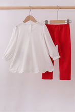 Load image into Gallery viewer, Bee mine applique ruffle pants set
