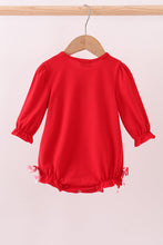 Load image into Gallery viewer, Red heart french knot bow bubble
