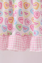 Load image into Gallery viewer, Purple heart print ruffle pants set
