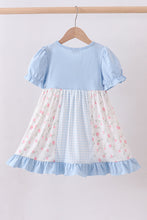 Load image into Gallery viewer, Blue floral ruffle dress
