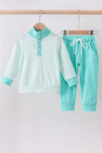 Load image into Gallery viewer, Blue stripe pants set
