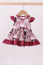 Load image into Gallery viewer, Pink checkered farm bamboo ruffle bubble
