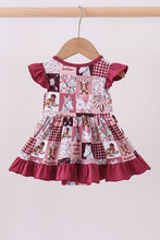 Load image into Gallery viewer, Pink checkered farm bamboo ruffle bubble
