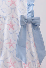 Load image into Gallery viewer, Blue starfish shell ruffle bubble
