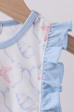 Load image into Gallery viewer, Blue starfish shell ruffle bubble
