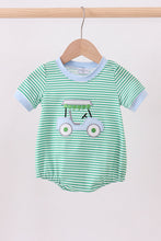 Load image into Gallery viewer, Green stripe clover golf cart applique bubble
