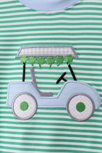 Load image into Gallery viewer, Green stripe clover golf cart applique bubble
