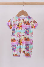 Load image into Gallery viewer, Purple character bamboo romper
