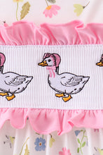 Load image into Gallery viewer, Pink duck embroidery ruffle pants set
