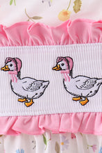 Load image into Gallery viewer, Pink duck embroidery pants set
