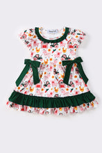 Load image into Gallery viewer, Green farm life girl ruffle dress
