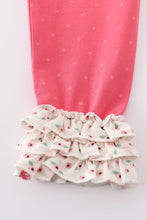 Load image into Gallery viewer, Platinum balloon print floral ruffle girl set
