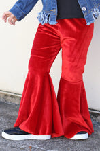 Load image into Gallery viewer, RED VELVET BELL BOTTOMS
