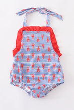 Load image into Gallery viewer, CRAWFISH BLUE &amp; WHITE BATHING SUIT
